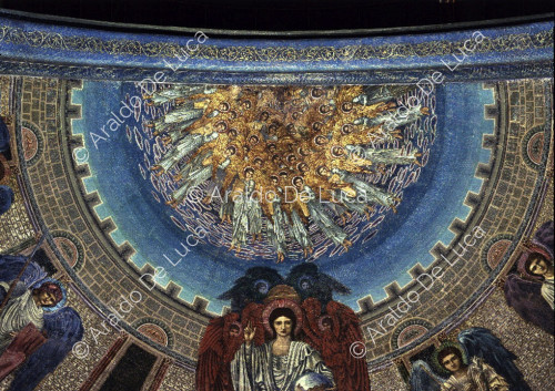 Visione degli angeli - particolare mosaico absidale