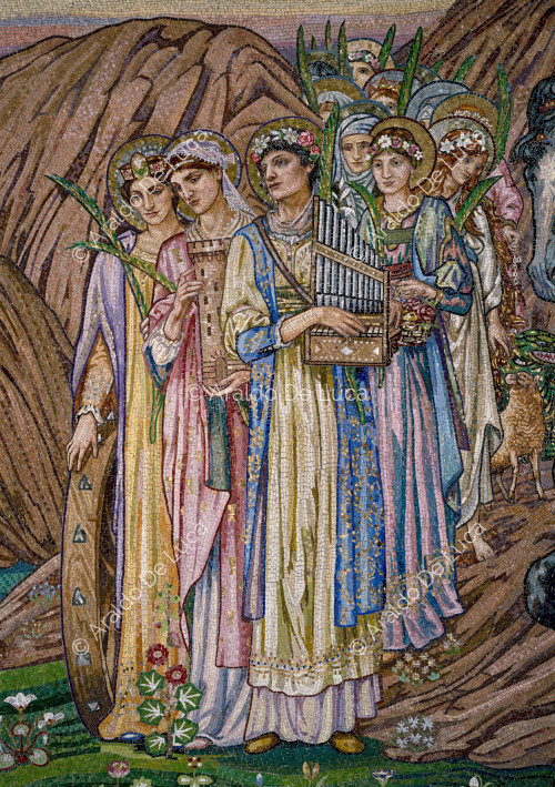 Il corteo delle Martiri - particolare del mosaico absidale