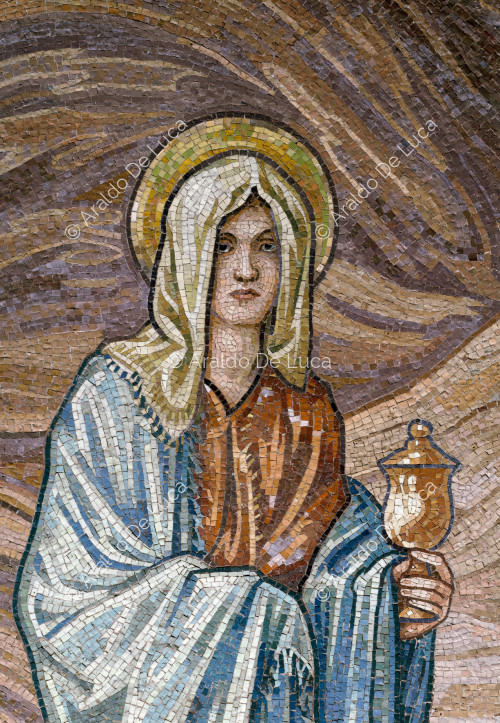 Maria Maddalena con l'unguento - particolare del mosaico absidale