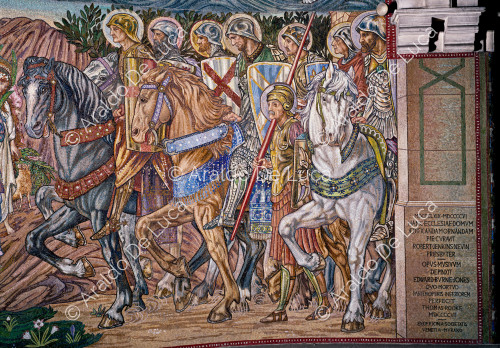 Guerrieri Cristiani - particolare del mosaico absidale
