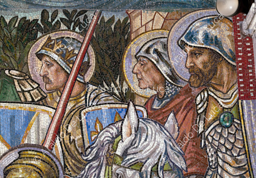 Guerrieri Cristiani - particolare del mosaico absidale