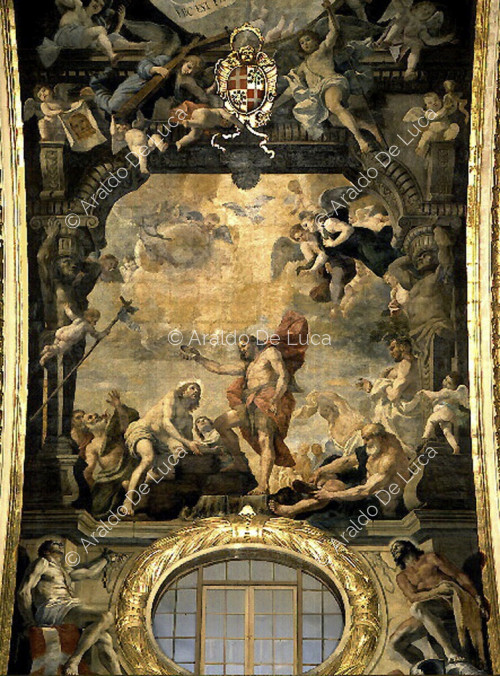 Scene della vita di San Giovanni Battista. Il battesimo di Cristo