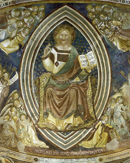 Cristo nella mandorla con angeli, particolare