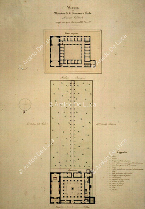 Plan des Klosters des Heiligen Franziskus von Paola