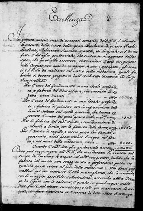 Texto de Francesco Colleccini, 29 de julio de 1769