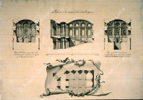 Sezione dello scalone della Cappella Palatina