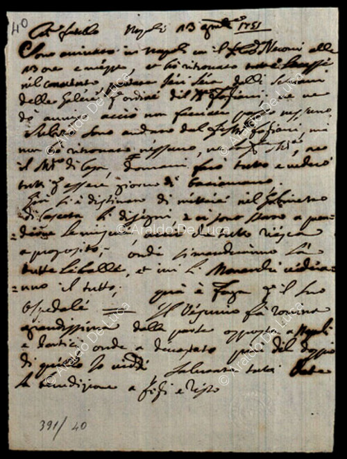 Lettera del 13 giugno 1751 di L. Vanvitelli