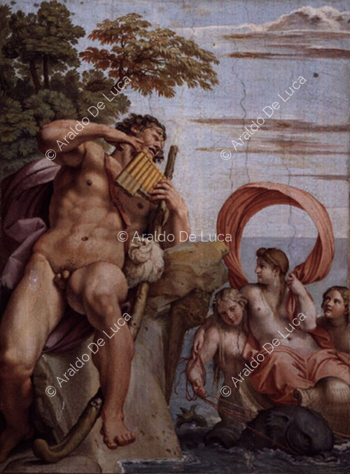 Fresco de la bóveda con Polifemo y Galatea