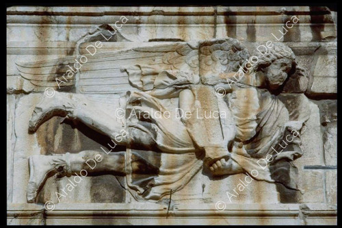 Detail of frieze with representation of the wind Noto