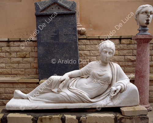Statue of Faustina Major lying down