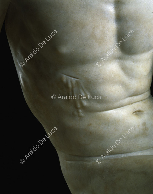 Statue des sterbenden Galata. Detail des Körpers