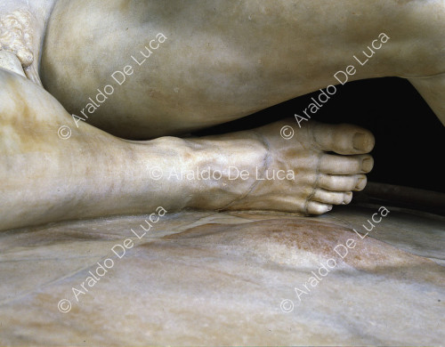 Statue de Galata mourante. Détail du corps