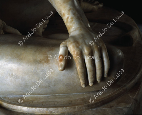 Statue des sterbenden Galata. Detail des Körpers