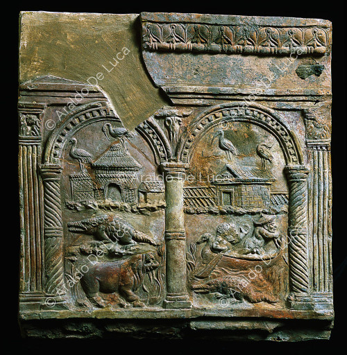 Relief with Nilotic scene