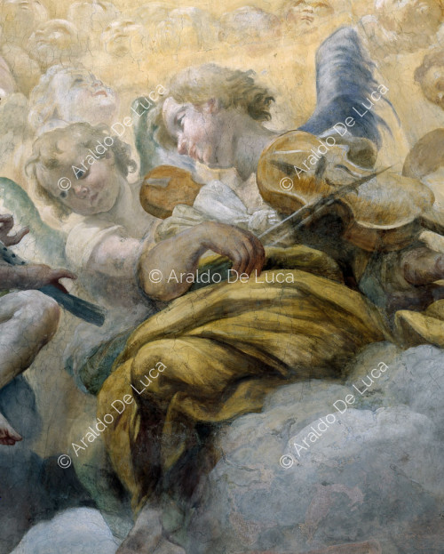 The Heavenly Glory, putti and musician angels