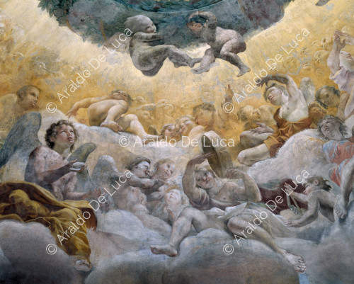 The Heavenly Glory, putti and musician angels