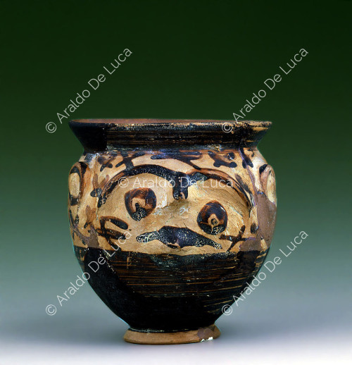 Vaso de ceramica decorada
