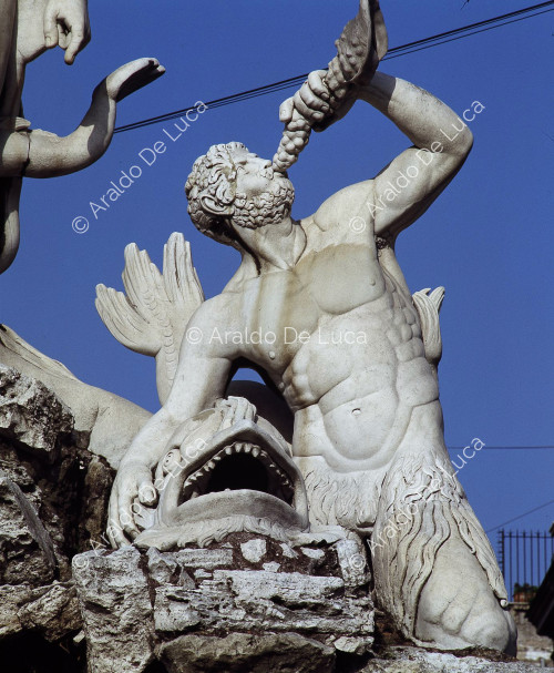 Löwenbrunnen, Piazza del Popolo, Detail
