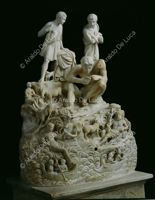 Fountain group with shepherds and fisherman