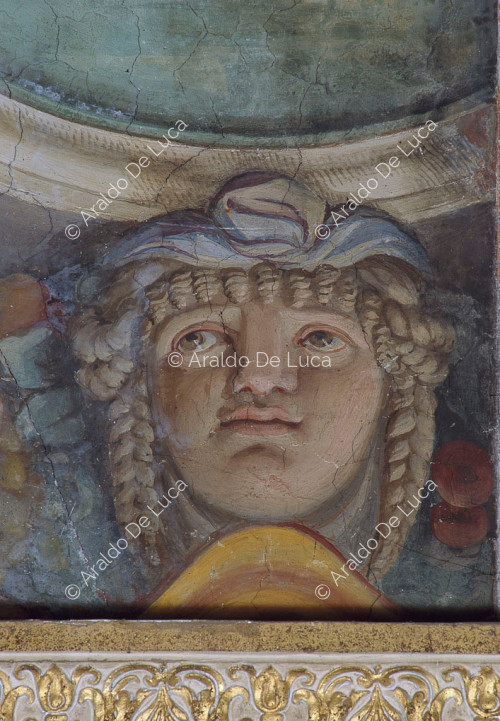 Galería de los Carracci. Fresco de la bóveda con máscara