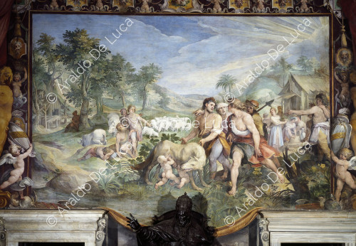 Romulus and Remus suckled by the she-wolf