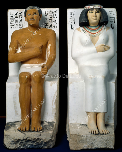 Statues de Rahotep et Nofret