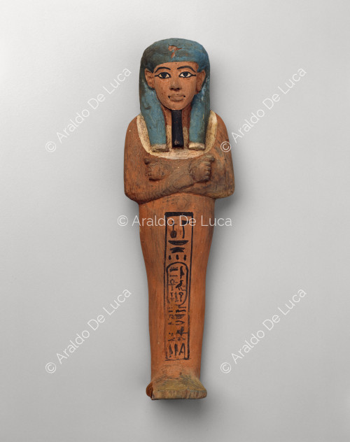 Treasure of Tutankhamun. Ushabty with blue wig