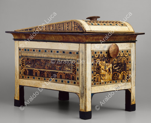 Casket with decorations