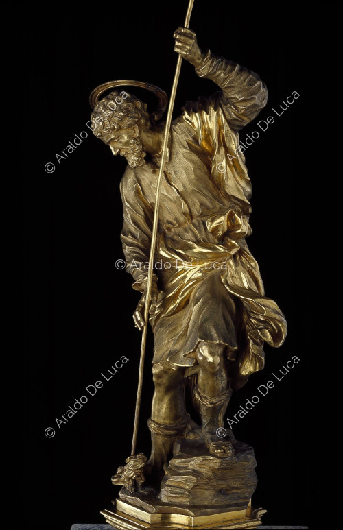 Vergoldete Skulptur eines Heiligen