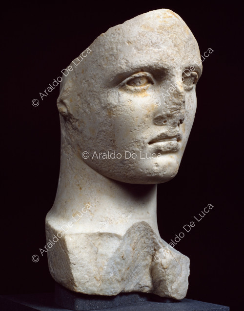 Colossal head of female deity