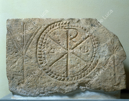 Relief with Christian monogram