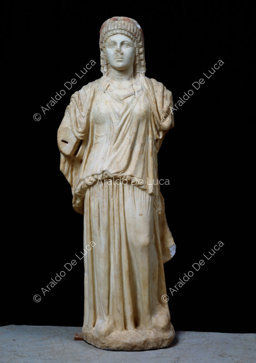 Weibliche Statue von Presumption Libra