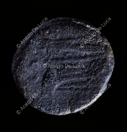 Prora de un barco, moneda romana republicana de la serie Prora