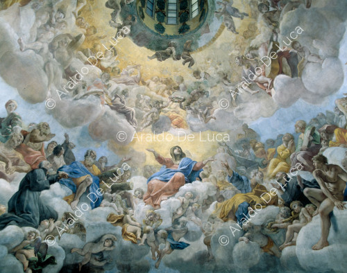 La Gloria celeste con santi e angeli musicanti