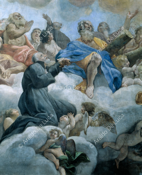 Die himmlische Herrlichkeit. Der heilige Apostel Andreas mit dem heiligen Andreas von Avellino