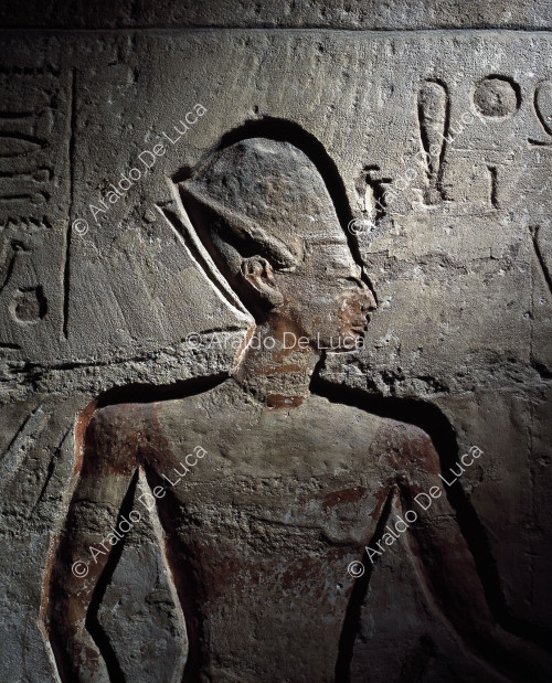 Templo de Ramsés II. Gran Salón. Detalle con Ramsés II