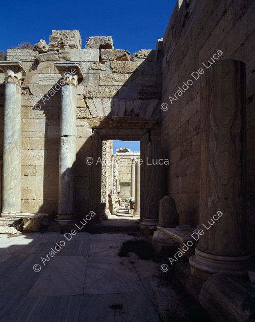 Hadrian's Baths. Detail with columns