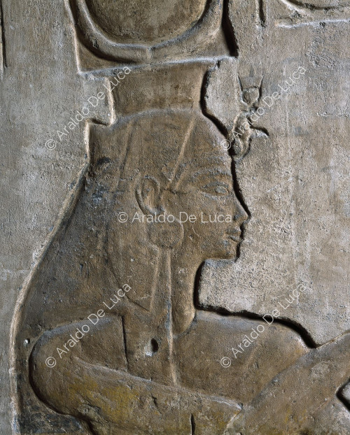 Nefertari en el acto de pujar (detalle)