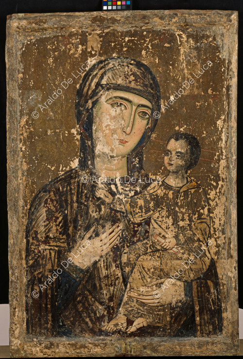 Icono con la Virgen y el Niño