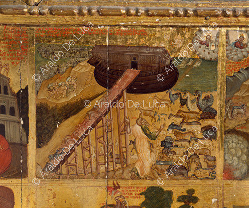 Icono con el Arca de Noé. Detalle