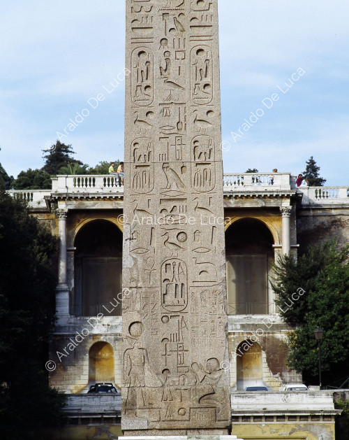 The obelisk of Ramesses II in Piazza del Popolo