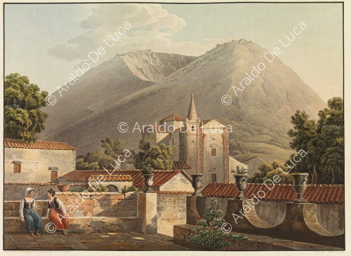 Vue du Monte Rosso prise de San Nicolosi - Voyage pittoresque en Sicile dédié à son altesse royale Madame la Duchesse de Berry. Tome second