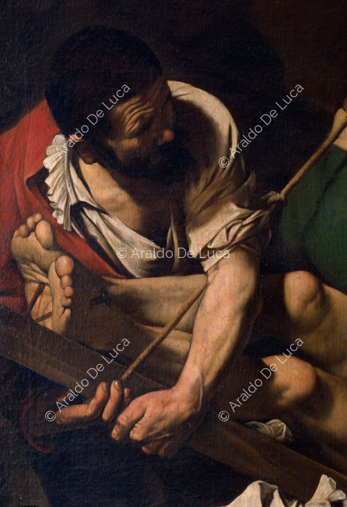 Die Kreuzigung des Petrus, Detail