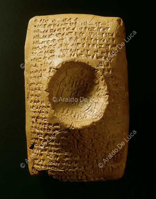 Babylonian cuneiform tablet with legal text