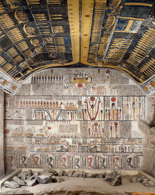 General view of the burial chamber of Ramesses VI