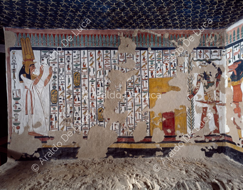 Nefertari ante los guardianes de la puerta