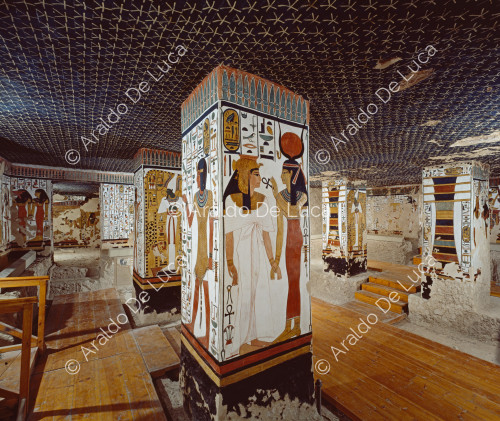 General view of Nefertari's burial chamber