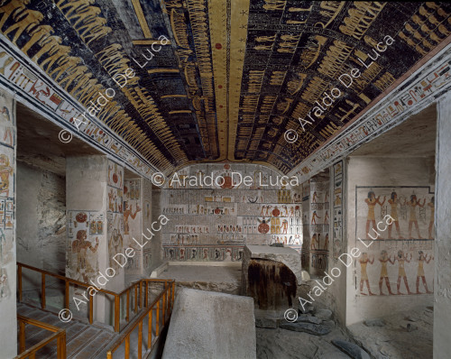 Vue générale de la chambre funéraire de Ramsès VI