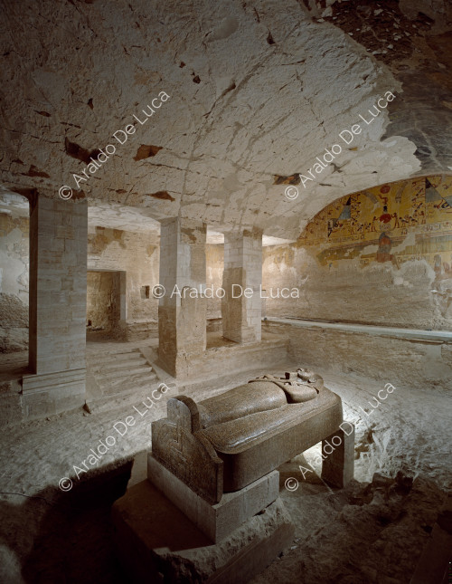 Merenptah-Grabkammer mit Sarkophag