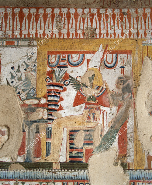 Osiris trônant (détail)